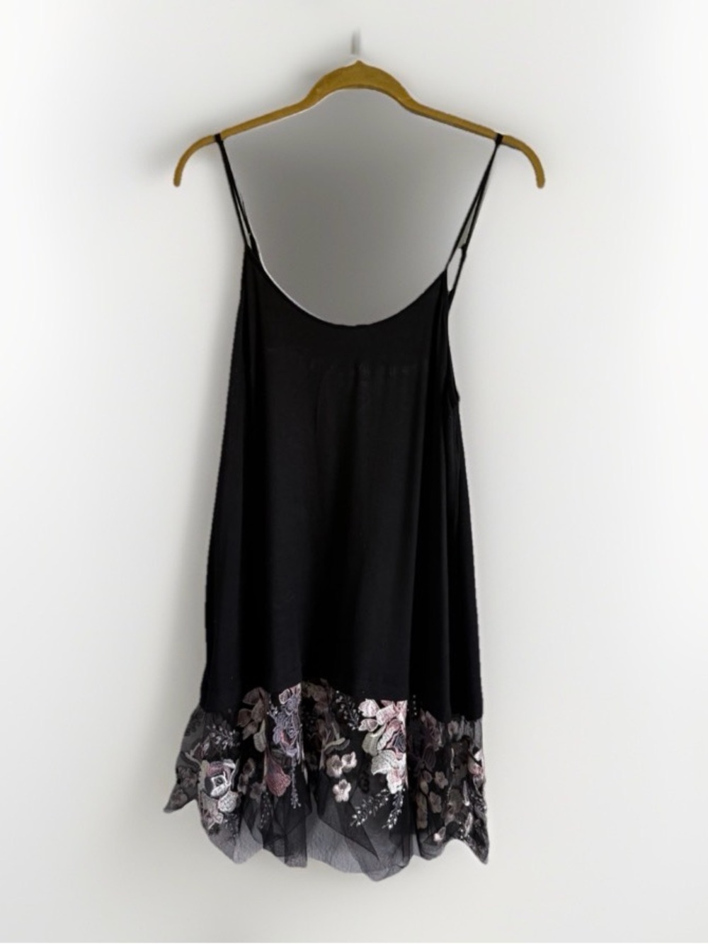 Floral Embroidered Rhinestone Tulle Cami Tank Top Whimsigoth Y2K Festival Boho - Picture 1 of 10